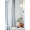 Z-Lite Shannon Wall Sconce, 1-Light, 5.25 In.W x 7.25 In.L x 17 In.H, Brushed Nickel/white 3040-1S-BN - alternate 5